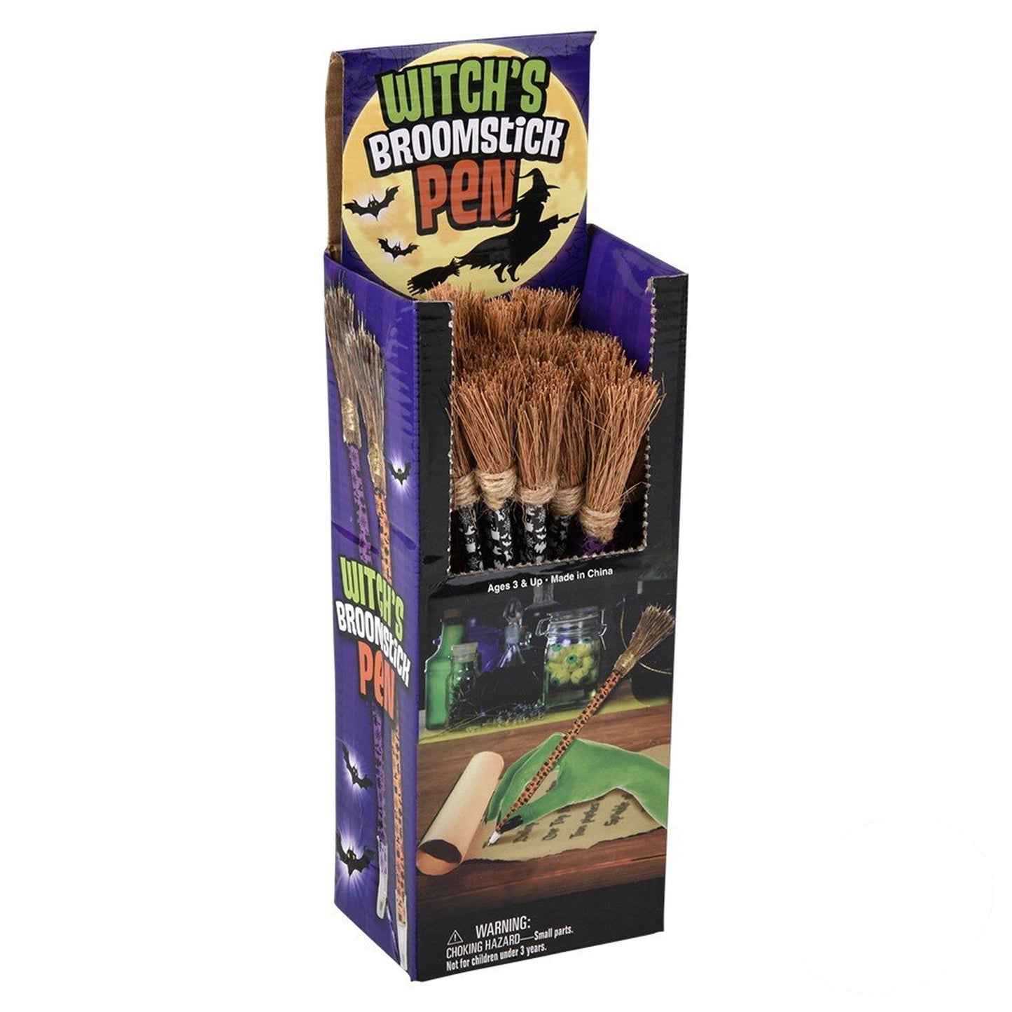 Halloween Witch's Broomstick Pen for Kid in Bulk - Assorted