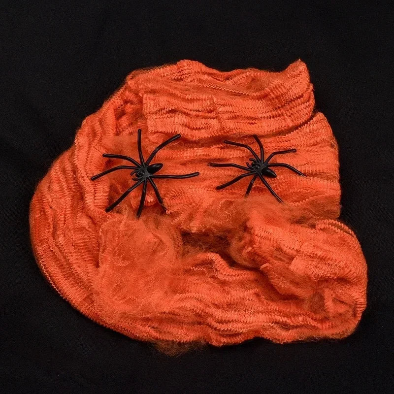 Stretchy Spider Web Cobweb – Halloween Party Decor, 1–10 Bags