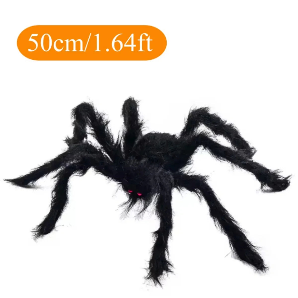 Giant Hairy Black Spider – Outdoor Halloween Yard Decor, 75–200cm