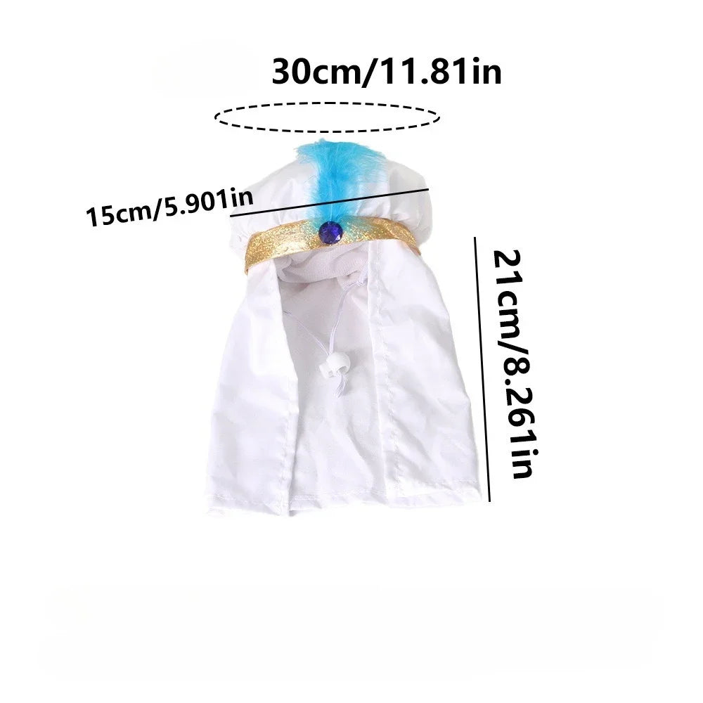Cat head scarf costume hat for cats and small dogs