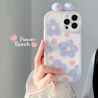 blue flower (with bow)