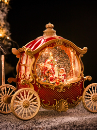 Santa Claus in a red carriage