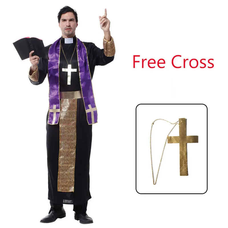 Priest & Bishop Cosplay Costume for Men – Clergyman Robe