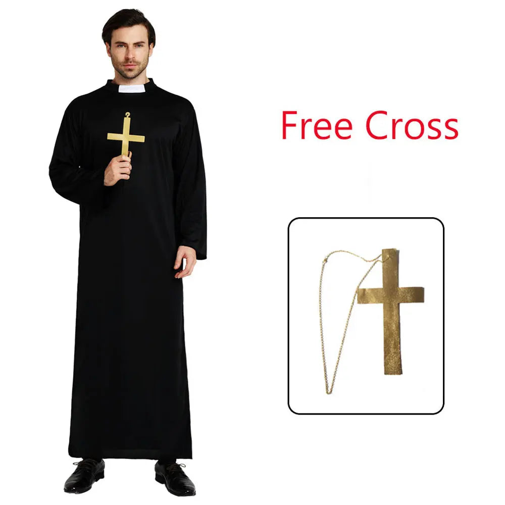 Priest & Bishop Cosplay Costume for Men – Clergyman Robe