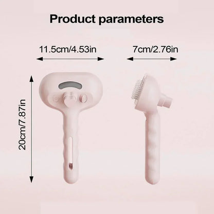 Pet Steam Grooming Brush Pink