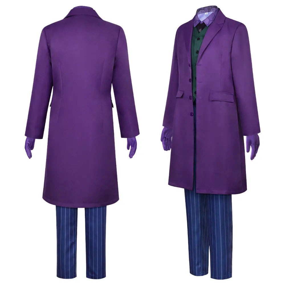 Men's Clown Costume Set – Coat, Shirt, Vest, Wig & Tie