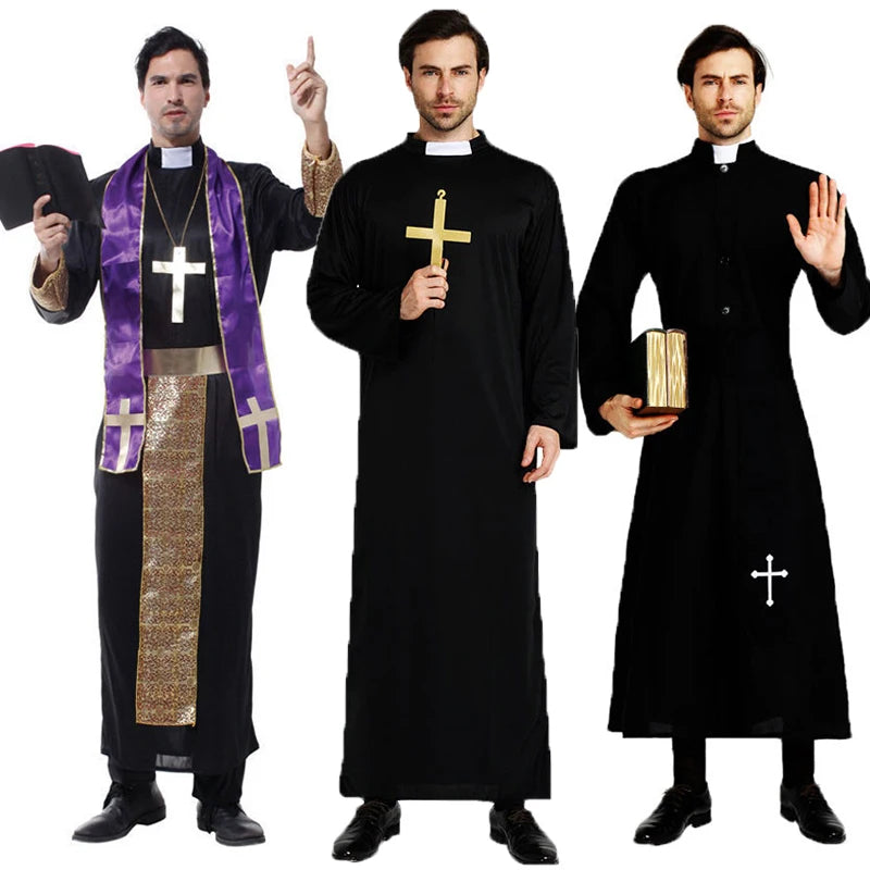 Priest & Bishop Cosplay Costume for Men – Clergyman Robe