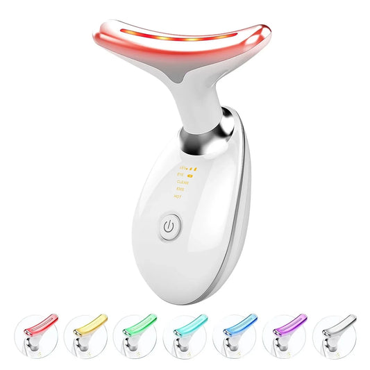 7 Color LED Face & Neck Massager – EMS Skin Tightening Device