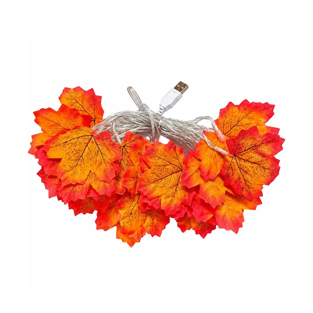Maple Leaf LED String Lights – Fall Halloween Garland, 2M/3M/6M