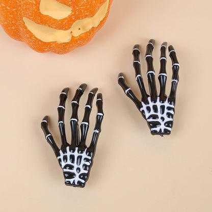 Skeleton Hand Hair Clips — Gothic Halloween Hair Accessories, Multi-Pack
