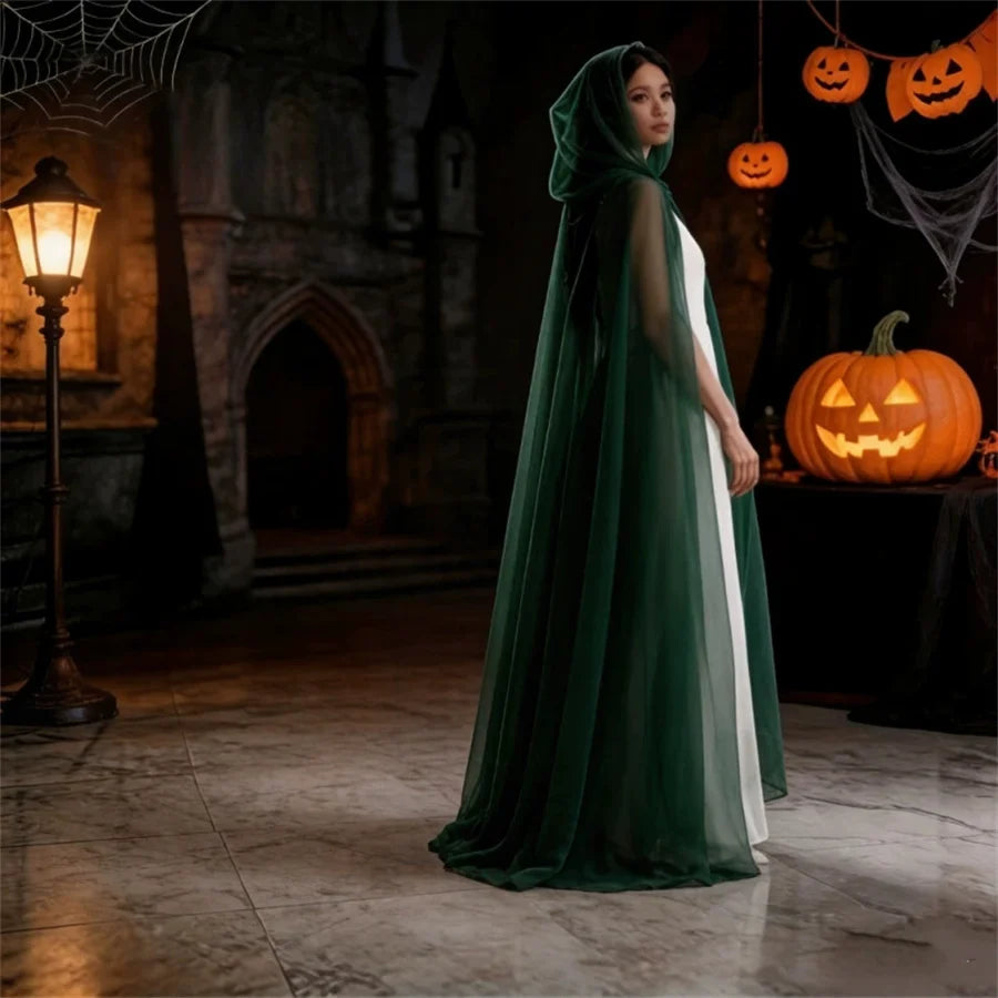 Hooded Ghost Cloak Costume – Death God Witch Cosplay Dress