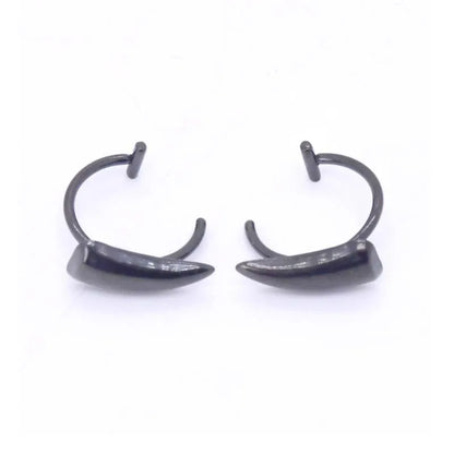 Gothic Sharp Teeth Lip Clip — Stainless Steel Non-Piercing Fake Lip Ring for Halloween