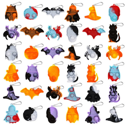 Halloween Mini Pop Fidget Keychains, 10–30 Pack – Party Favors