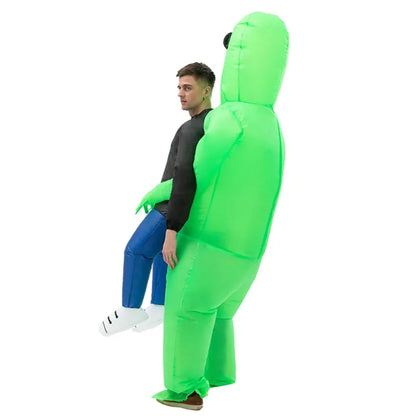 Inflatable Alien Costume – Funny Blow-Up Halloween Outfit