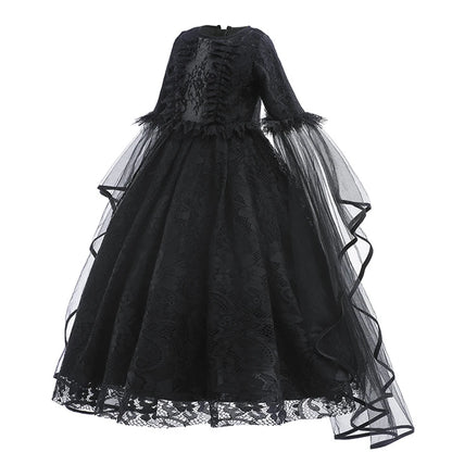 Evil Witch Costume for Girls – Black Tulle Fantasy Dress