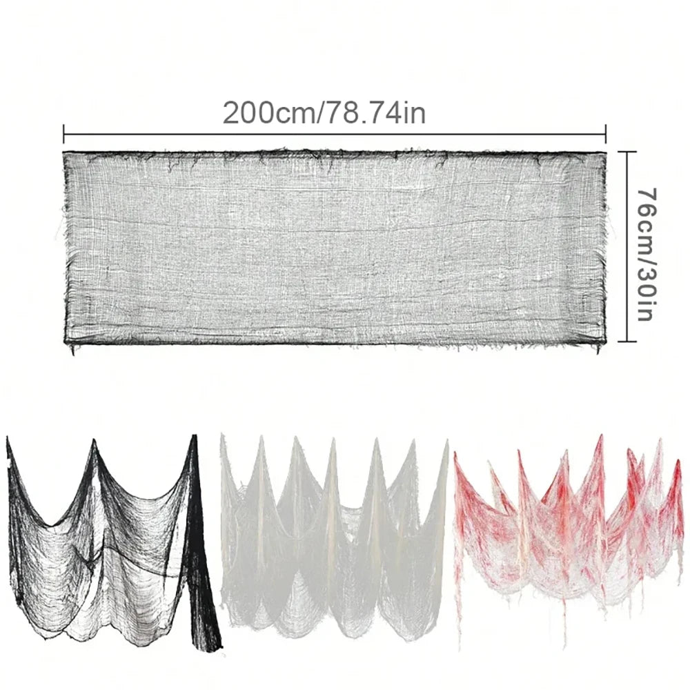 Bloody Gauze Halloween Door Curtain Decoration - Haunted House Props