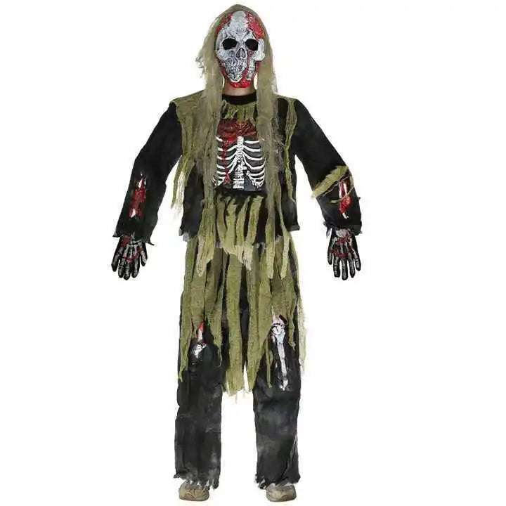 Zombie Skeleton Costume for Kids & Adults – Scary Halloween Outfit