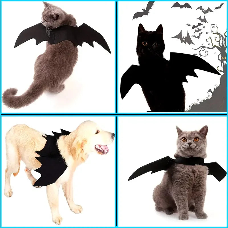 Felt Bat Wings Pet Costume – Halloween Outfit for Small Dogs & Cats