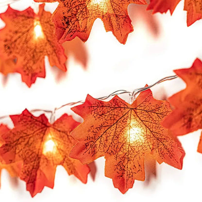 Maple Leaf LED String Lights – Fall Halloween Garland, 2M/3M/6M