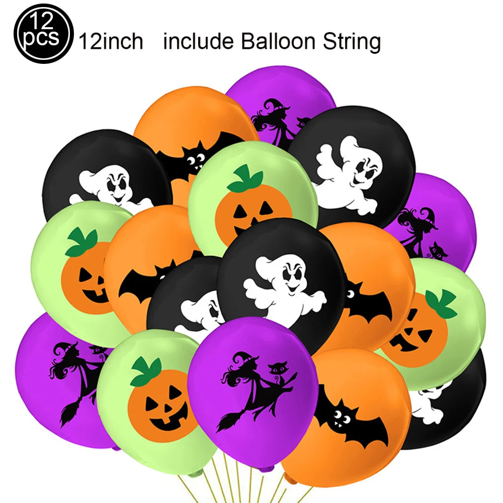 Ghost Halloween Party Decoration Set – Tableware, Balloons & Banners