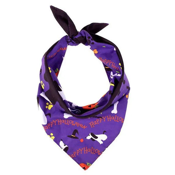 Halloween Pet Bandana Scarf – Triangle Scarf for Dogs & Cats