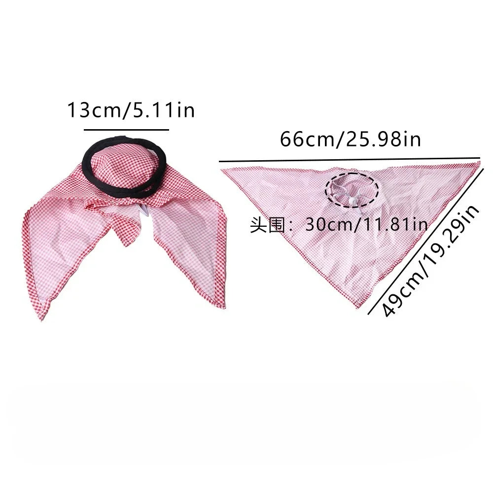 Cat head scarf costume hat for cats and small dogs