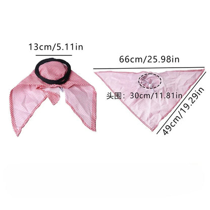 Cat head scarf costume hat for cats and small dogs