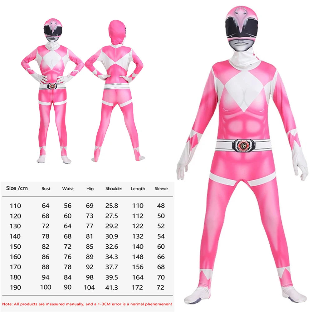 Samurai Warrior Ranger Superhero Cosplay Jumpsuit