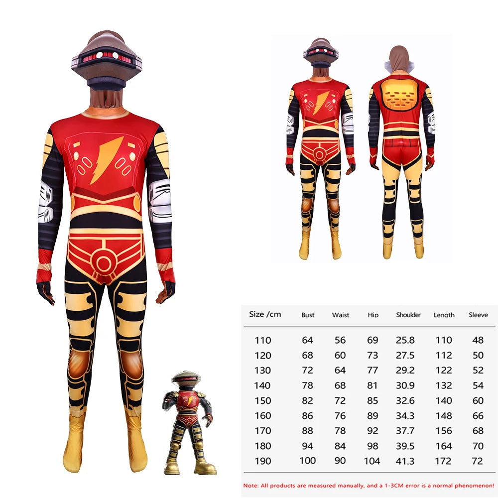 Samurai Warrior Ranger Superhero Cosplay Jumpsuit