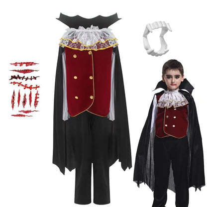 Girls Witch & Vampire Fancy Dress Costume with Accessories