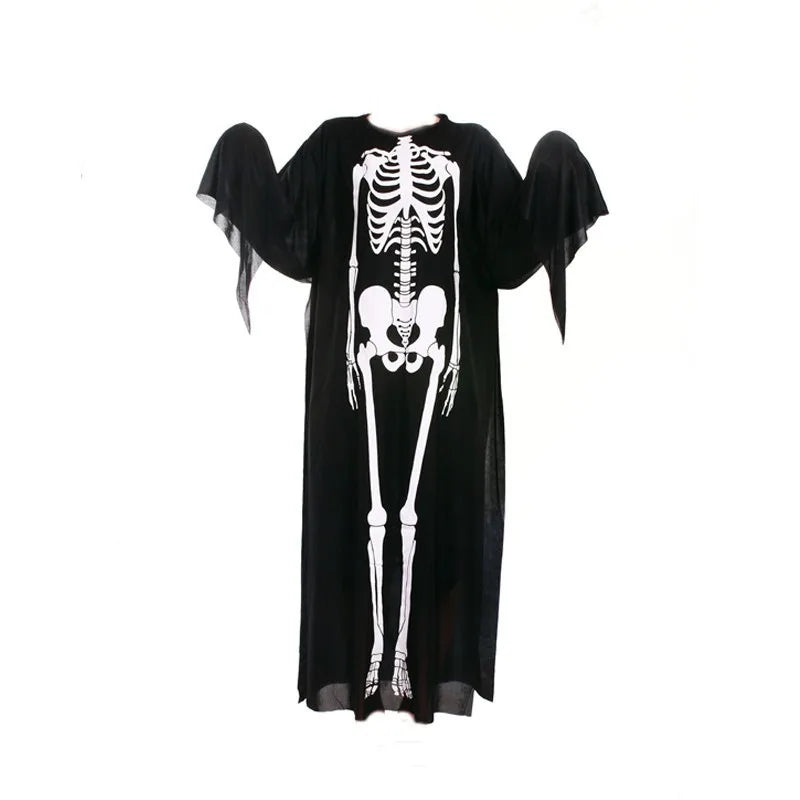 Glow-in-the-Dark Skeleton Costume - Full Body Zip-Up Halloween Outfit