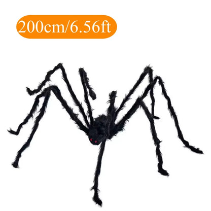 Giant Hairy Black Spider – Outdoor Halloween Yard Decor, 75–200cm