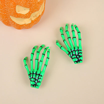 Skeleton Hand Hair Clips — Gothic Halloween Hair Accessories, Multi-Pack