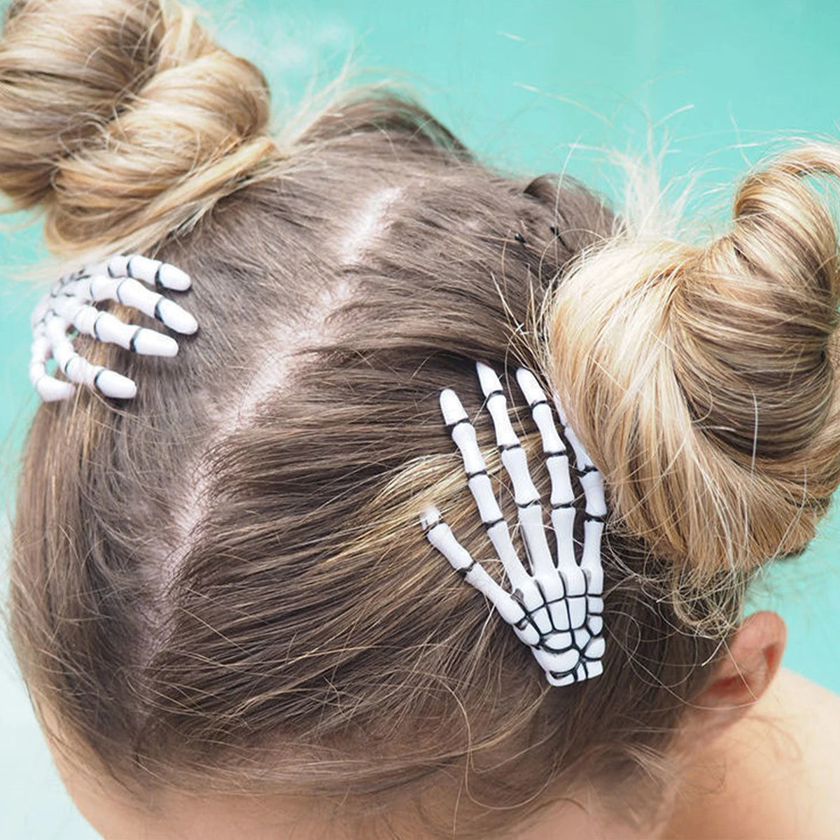 Skeleton Hand Hair Clips — Gothic Halloween Hair Accessories, Multi-Pack
