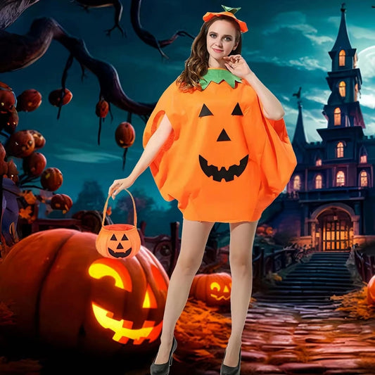 Pumpkin Costume Set with Hat – Adult Halloween Costume