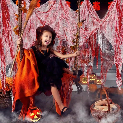Bloody Gauze Halloween Door Curtain Decoration - Haunted House Props