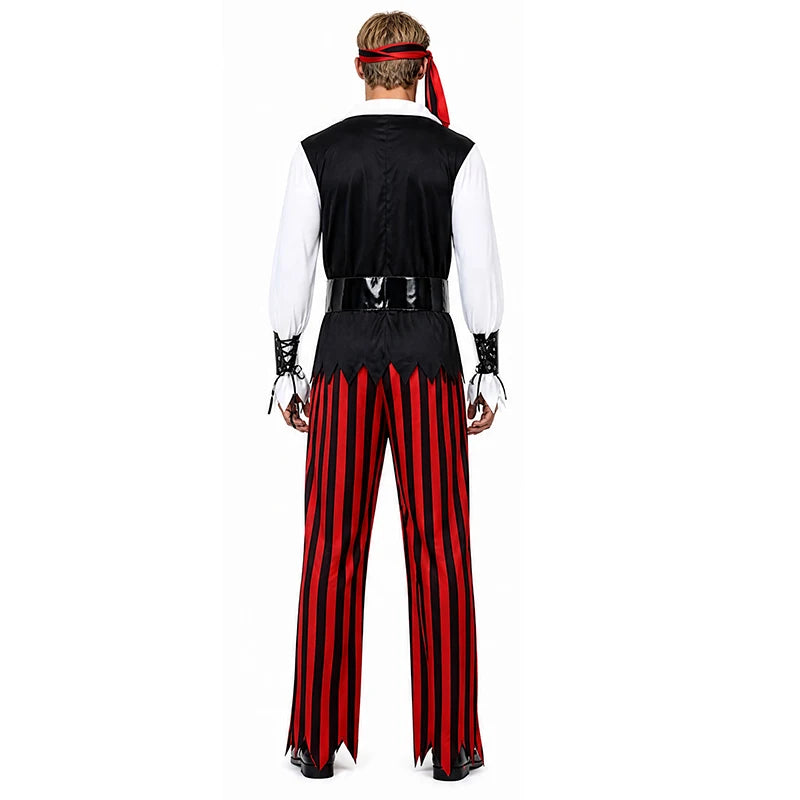 Caribbean Pirate Couples Costume Set - Men & Women Halloween Outfit
