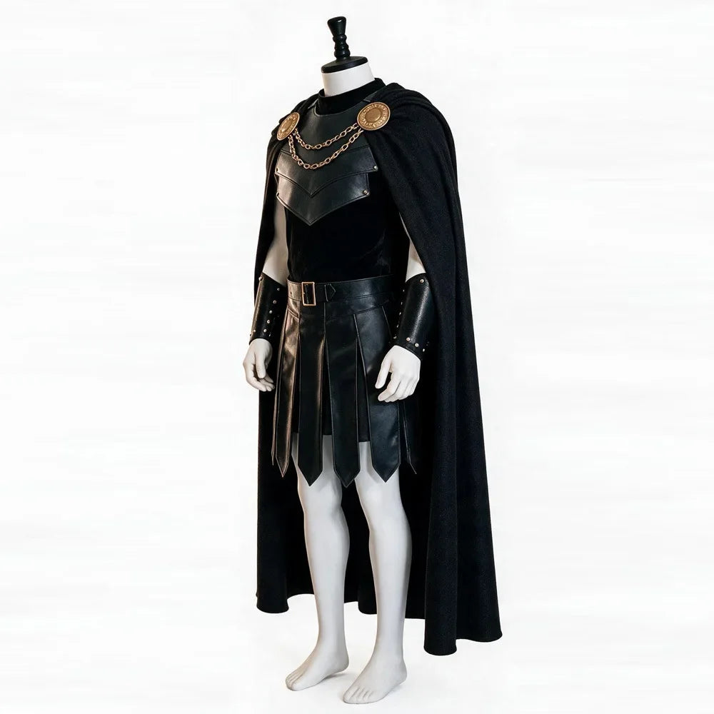 Ancient Warrior King Cosplay Costume – Medieval Knight Cape & Armor