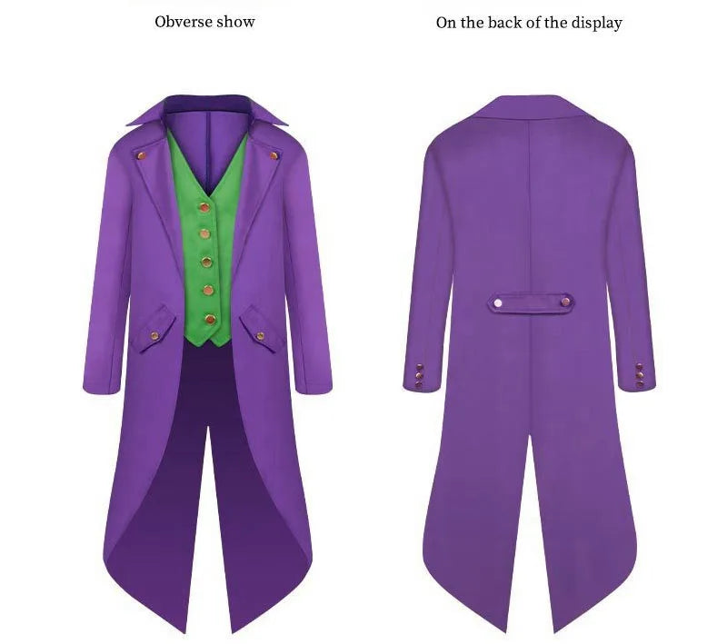 Steampunk Gothic Tailcoat Costume – Medieval Cosplay Jacket & Vest