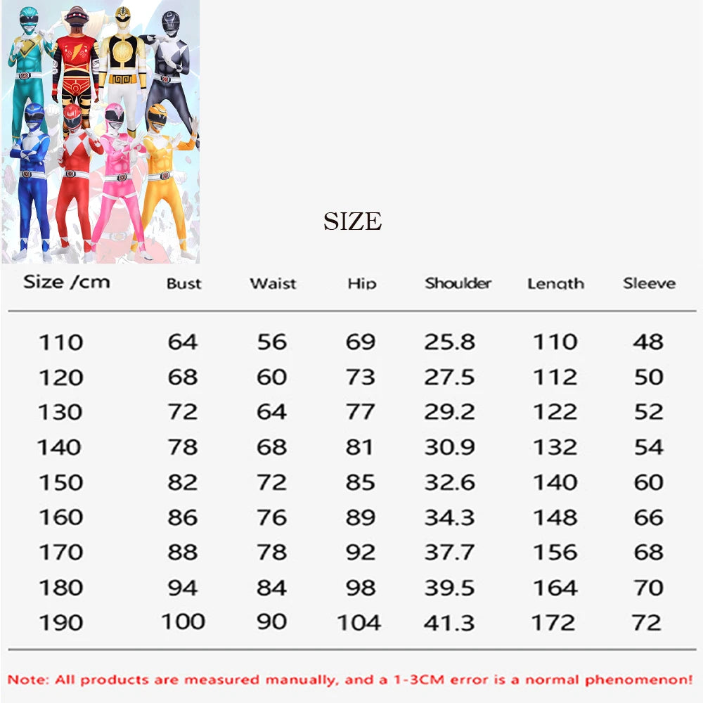 Samurai Warrior Ranger Superhero Cosplay Jumpsuit