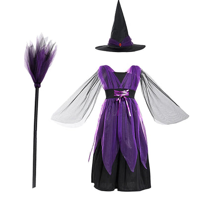 Purple Bat Vampire Costume for Girls – Halloween Fantasy Dress