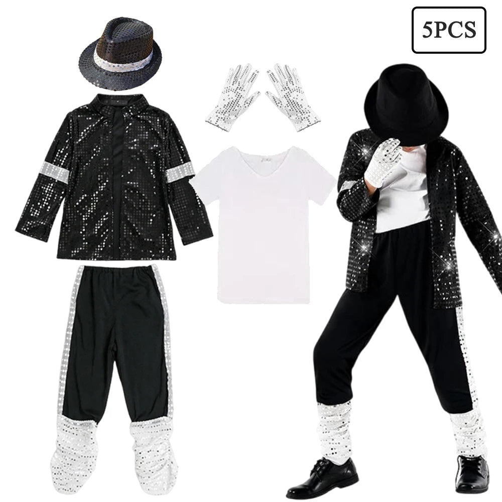 80s Pop Icon Dance Costume for Boys - Halloween Performance Outfit