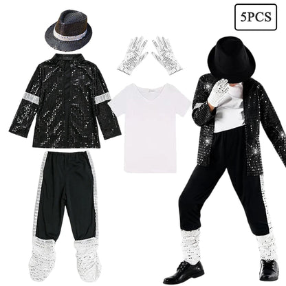 80s Pop Icon Dance Costume for Boys - Halloween Performance Outfit