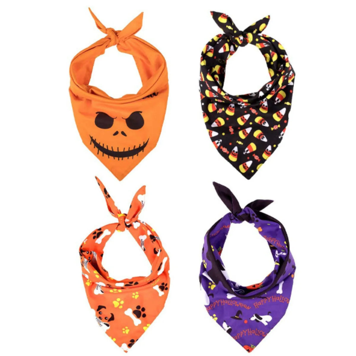 Halloween Pet Bandana Scarf – Triangle Scarf for Dogs & Cats