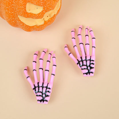 Skeleton Hand Hair Clips — Gothic Halloween Hair Accessories, Multi-Pack