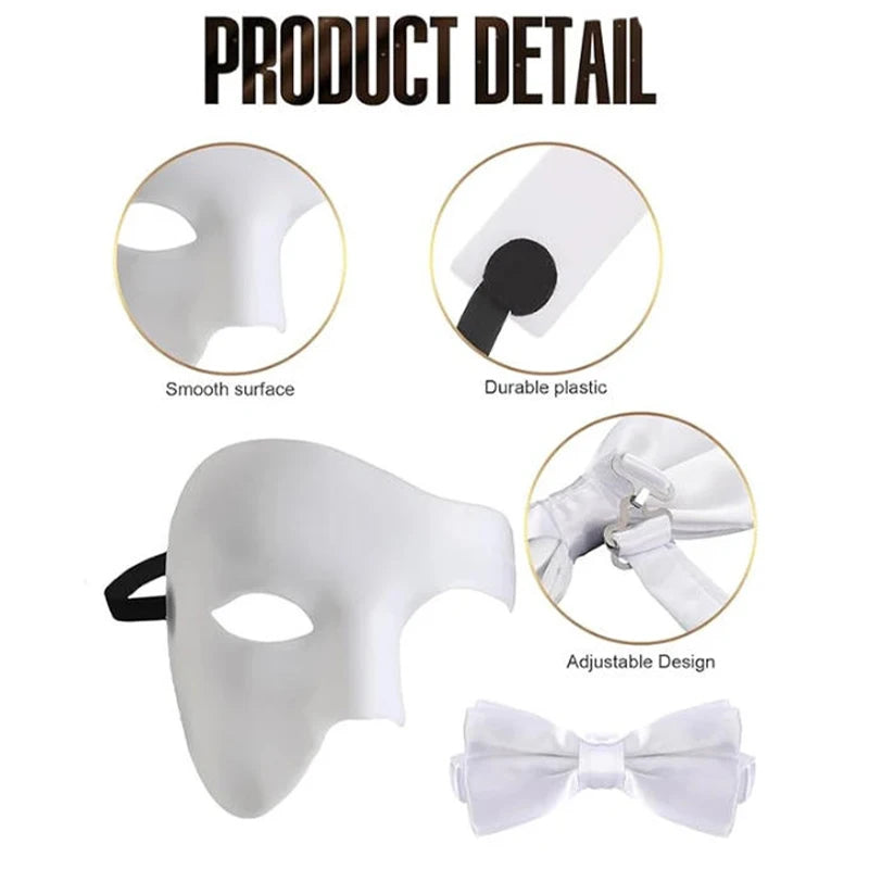 Phantom Masquerade Costume Kit - Cape, Mask, Bow Tie & Gloves