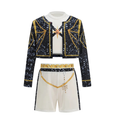 80s Pop Icon Dance Costume for Boys - Halloween Hip Hop Performance Outfit