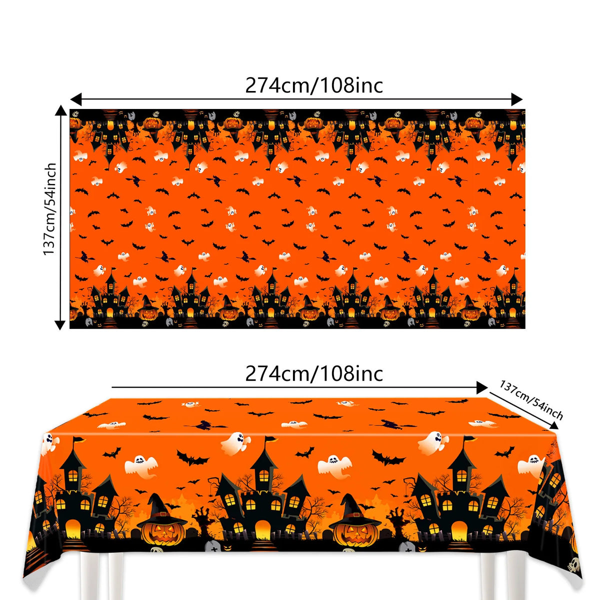 Ghost Halloween Party Decoration Set – Tableware, Balloons & Banners