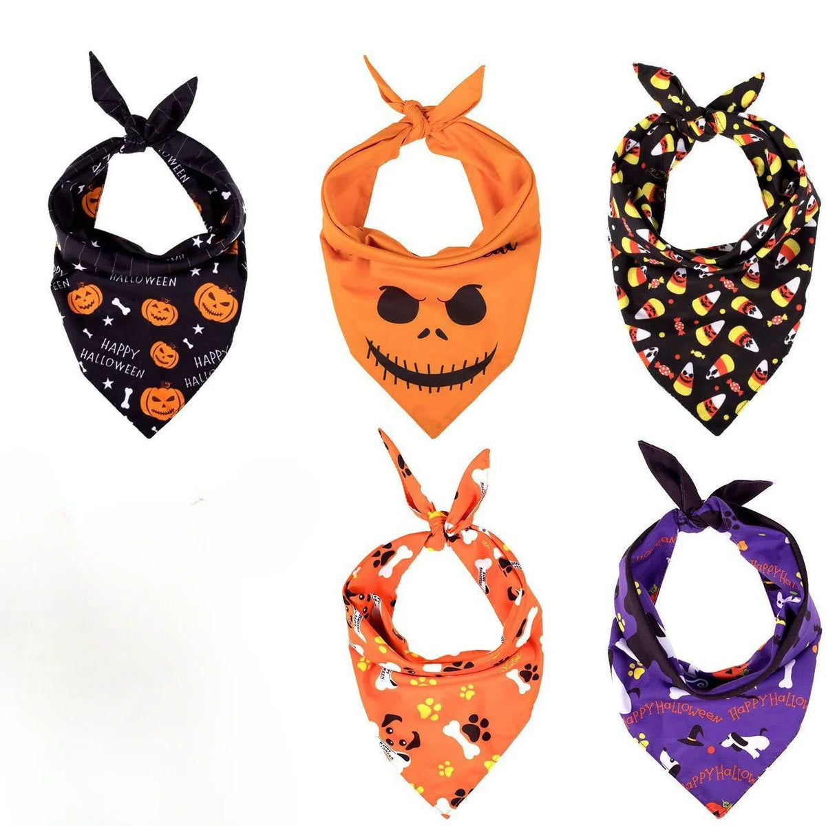 Halloween Pet Bandana Scarf – Triangle Scarf for Dogs & Cats