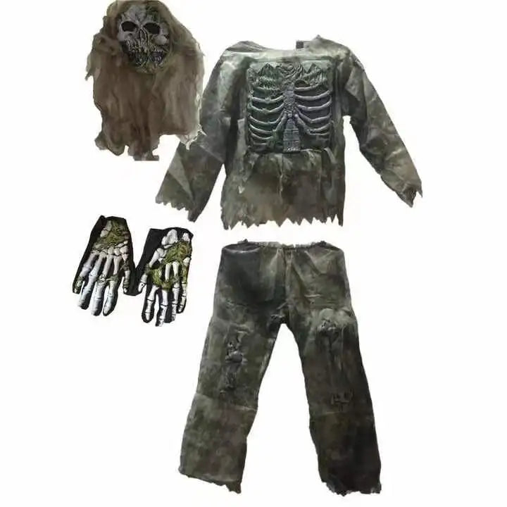 Zombie Skeleton Costume for Kids & Adults – Scary Halloween Outfit